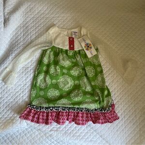 NWT Counting Daises size 6 red and green dress
